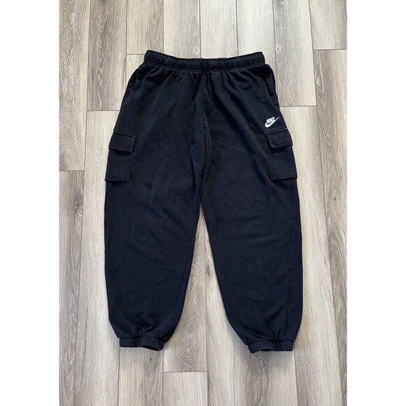 Nike Sweatpants Club Fleece Cargo Pants Sz Large Cargo 2000s Joggers Sweatpants - Picture 1 of 8